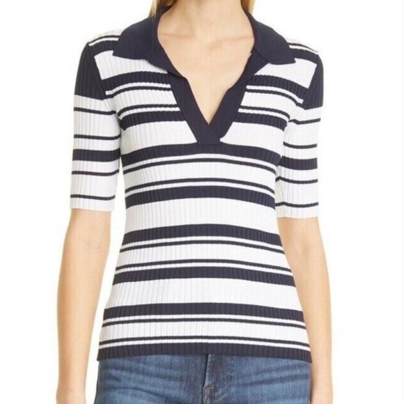 Baum und Pferdgarten Navy Blue Stripe Cecela Stripe Knit Top M - Picture 1 of 6